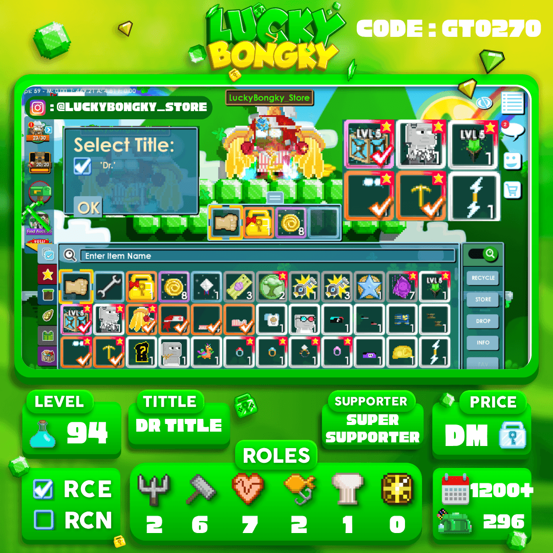 DR TITLE/ANCES BLUE & GREEN LEVEL 5/GOLDEN PICKAXE/FOCUSED YES/SUPER SUPPORTER/ROLES 2-6-7-2-1-0/4 TYPE OF RINGS
